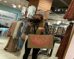 She often goes shopping whenever she finds free time.